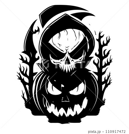 halloween ghost reaper illustration sketch hand draw black halloween ghost reaper illustration sketch hand draw black 110917472