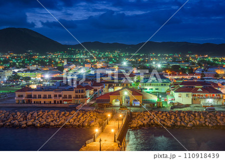 Basseterre, St. Kitts and Nevis Town at the Port 110918439