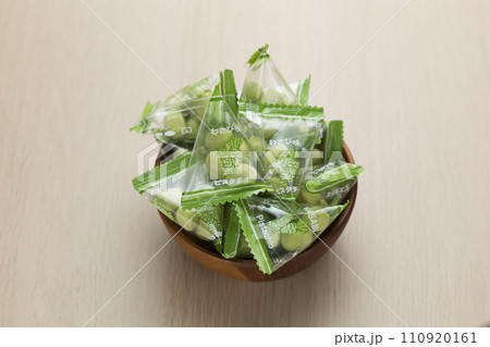 Wasabi-coated Pistachio, a souvenir from Japan on January 25, 2024 in Bangkok, Thailand 110920161