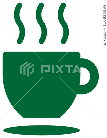 コーヒーカップのアイコン 緑 コーヒーカップのアイコン 緑 110920395