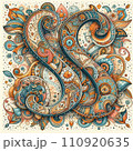 ペイズリー柄デザイン 110920635