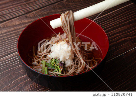 大内宿名物のねぎそば 大内宿名物のねぎそば 110920741