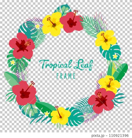 Hawaiian hibiscus frame 110921396