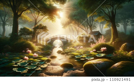 神秘的な風景 110921491