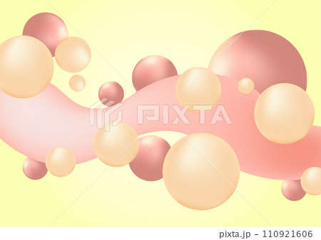 Creative minimal buble trendy gradient template for cover brochure, flyer, poster, banner web. Vector 3d illustration. Abstract 3d background. Liquid flowing colors. 110921606