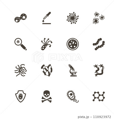 Bacteria - Flat Vector Icons 110923972