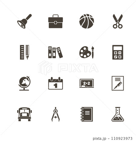 Back to School - Flat Vector Icons 110923973