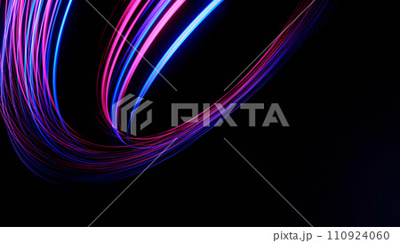 3D render, Light speed or high speed warp trails, motion effect movement technology background, abstract futuristic neon light. 3D render, Light speed or high speed warp trails, motion effect movement technology background, abstract futuristic neon light. 110924060
