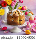 Festive Easter panettone pastries. 110924550