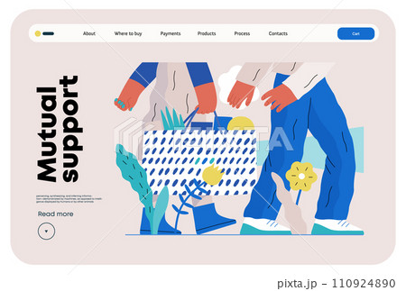 Mutual Support: Helping carry a heavy bag -modern flat vector concept illustration of a woman carrying shopping bag being assisted by man. Metaphor of voluntary, collaborative exchanges of services Mutual Support: Helping carry a heavy bag -modern flat vector concept illustration of a woman carrying shopping bag being assisted by man. Metaphor of voluntary, collaborative exchanges of services 110924890