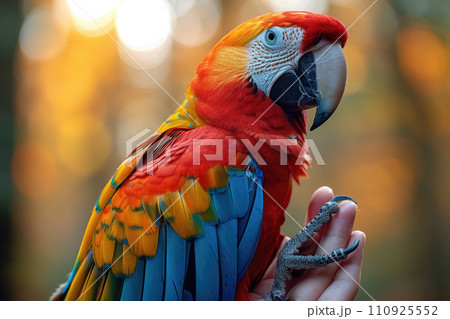 Caring for a pet parrot: warmth and care in the home environment 110925552