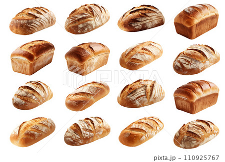 Bread on the hearth vector set isolated on white background Bread on the hearth vector set isolated on white background 110925767