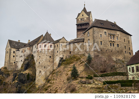 Loket Castle, a 12th-century gothic castle in the Karlovy Vary Region in Czech Republic.Loket Castle a 12th-century gothic castle in the Karlovy Vary Region in Czech Republic. 110928170