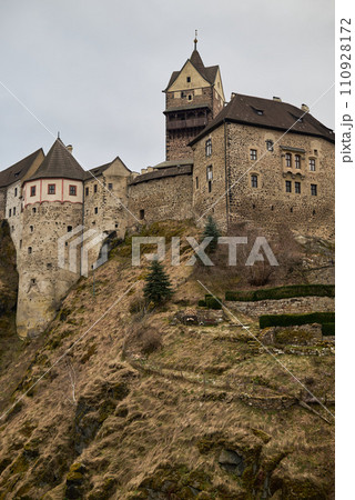Loket Castle, a 12th-century gothic castle in the Karlovy Vary Region in Czech Republic.Loket Castle a 12th-century gothic castle in the Karlovy Vary Region in Czech Republic. 110928172