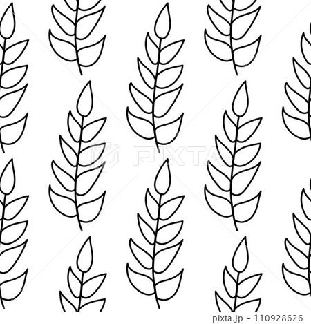 branch leaf flower tree pink plant line 110928626