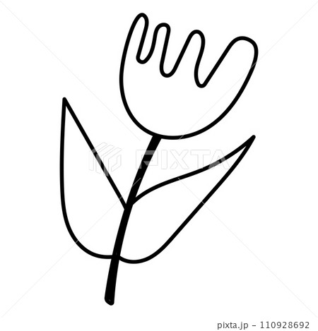 flowers garden warm beautiful vector icon line flowers garden warm beautiful vector icon line 110928692