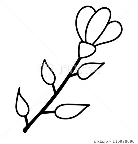 flowers garden warm beautiful vector icon line flowers garden warm beautiful vector icon line 110928696