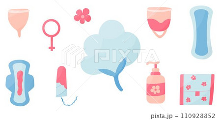feminine hygiene blood vector elements woman set feminine hygiene blood vector elements woman set 110928852
