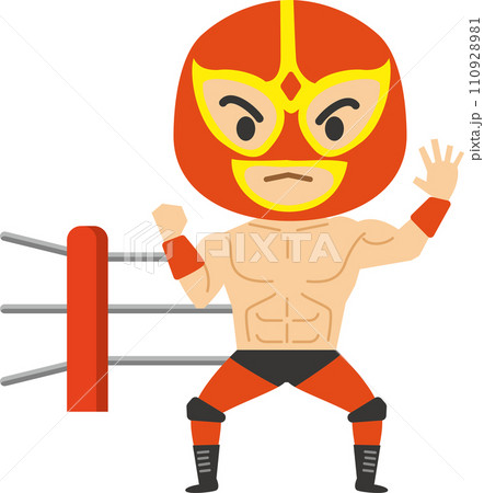 覆面プロレスラーのイメージイラスト 覆面プロレスラーのイメージイラスト 110928981