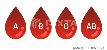 血液型シンボルセット 110929574