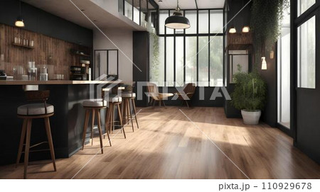 Modern coffeeshop and restaurant or kitchen room interior design.interior background concept. 110929678