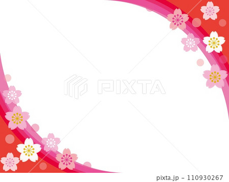 桜 フレーム ホワイトスペース 桜 フレーム ホワイトスペース 110930267