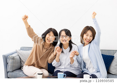テレビ観戦　応援　興奮 110930585