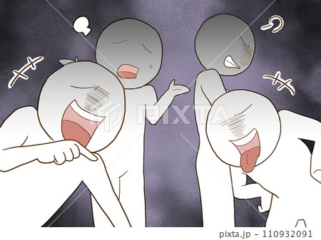 誹謗中傷する人々 背景 110932091