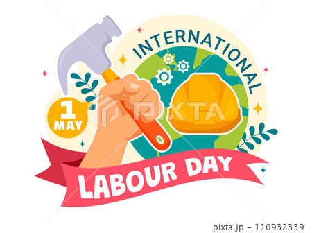 International Labor Day Vector Illustration on 1 May with Different Professions and Thank You to All Workers for Your Hard Work in Flat Background 110932339
