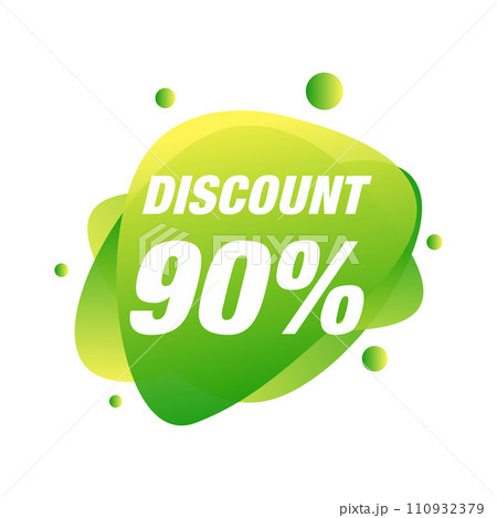 Vector colorful of discount label design template 110932379