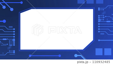 Tech border design. Cyber website, futuristic concept, hi-tech element. 110932485