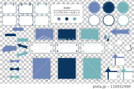 Easy-to-use, simple and stylish frame set blue color 110932490