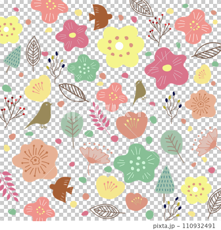 Scandinavian style seamless pattern illustration 110932491