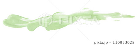 Green paintbrush isolated on white background. Deep lake color. 110933028