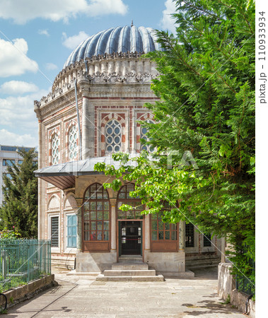 Sehzade Mehmet Turbesi, a beautiful mausoleum located in Fatih district of Istanbul, Turkey, beside Sehzade Mosque 110933934