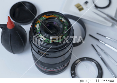 一眼レフカメラ用交換レンズの分解清掃 点検 修理 110935488