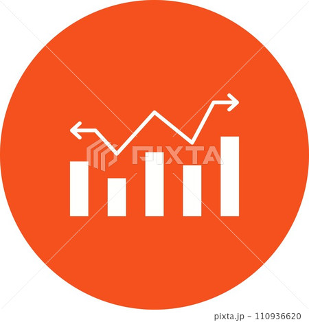 Fluctuate icon vector image. 110936620