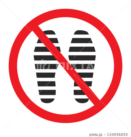forbidden Leg Footprint sign transparent grid background forbidden Leg Footprint sign transparent grid background 110936850