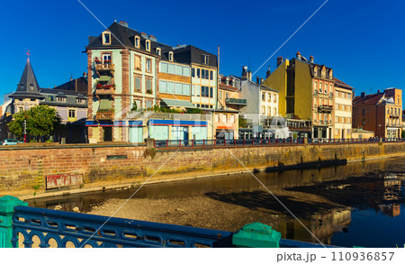 Buildings in historic centre of Belfort, France. Belfort is a city in northeastern France, situated between Lyon and Strasbourg Buildings in historic centre of Belfort, France. Belfort is a city in northeastern France, situated between Lyon and Strasbourg 110936857