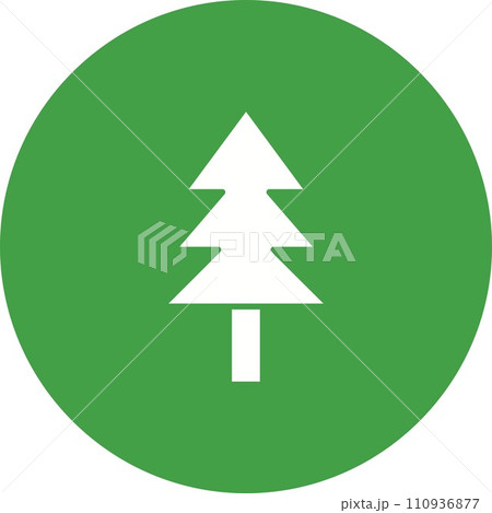Evergreen Tree icon vector image. 110936877