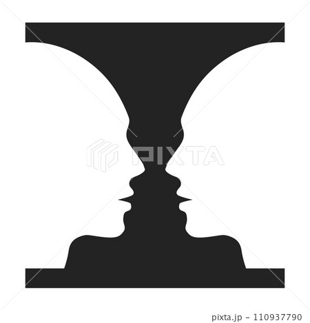 ルビンの壺(だまし絵) ルビンの壺(だまし絵) 110937790