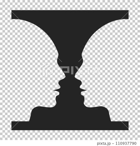 ルビンの壺(だまし絵) ルビンの壺(だまし絵) 110937790