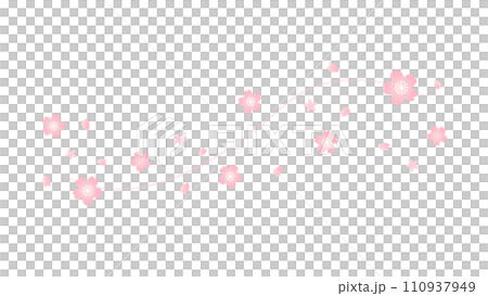 粉紅色櫻花流動波的向量背景圖 110937949