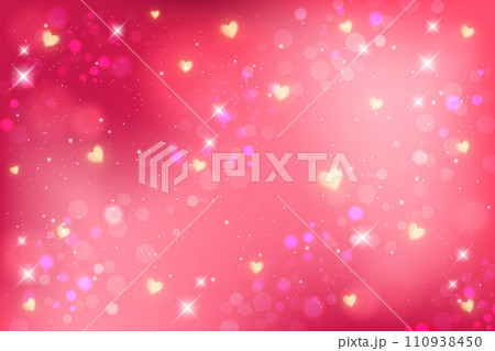 Fantasy background. Pattern in pastel colors. Red sky with stars and hearts. Vector Fantasy background. Pattern in pastel colors. Red sky with stars and hearts. Vector 110938450