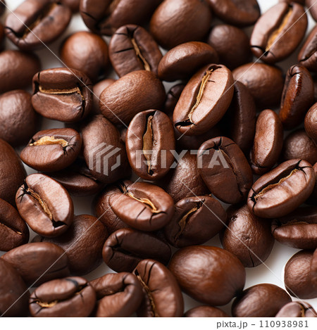 Roasted coffee beans background Roasted coffee beans background 110938981