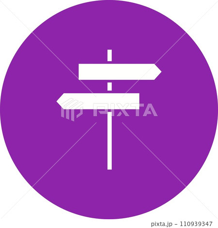 Direction Board icon vector image. 110939347