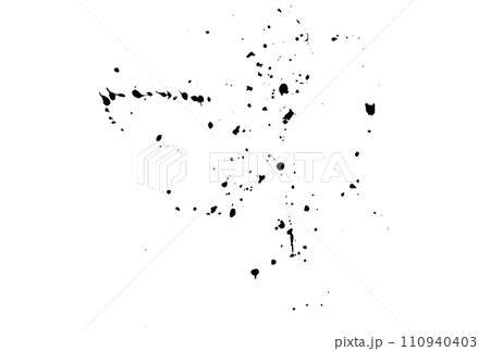 手描きの墨のしぶき素材 110940403