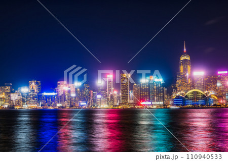 香港 100万ドルの夜景 ビクトリアハーバー 香港 100万ドルの夜景 ビクトリアハーバー 110940533