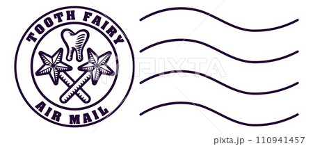 Tooth Fairy Postal Letter Postage Envelope Stamp 110941457