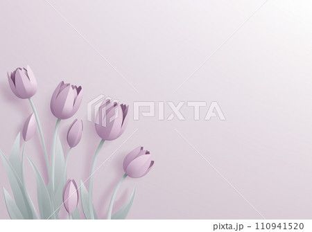 Paper Craft Cut Origami Floral Tulip Flowers 110941520